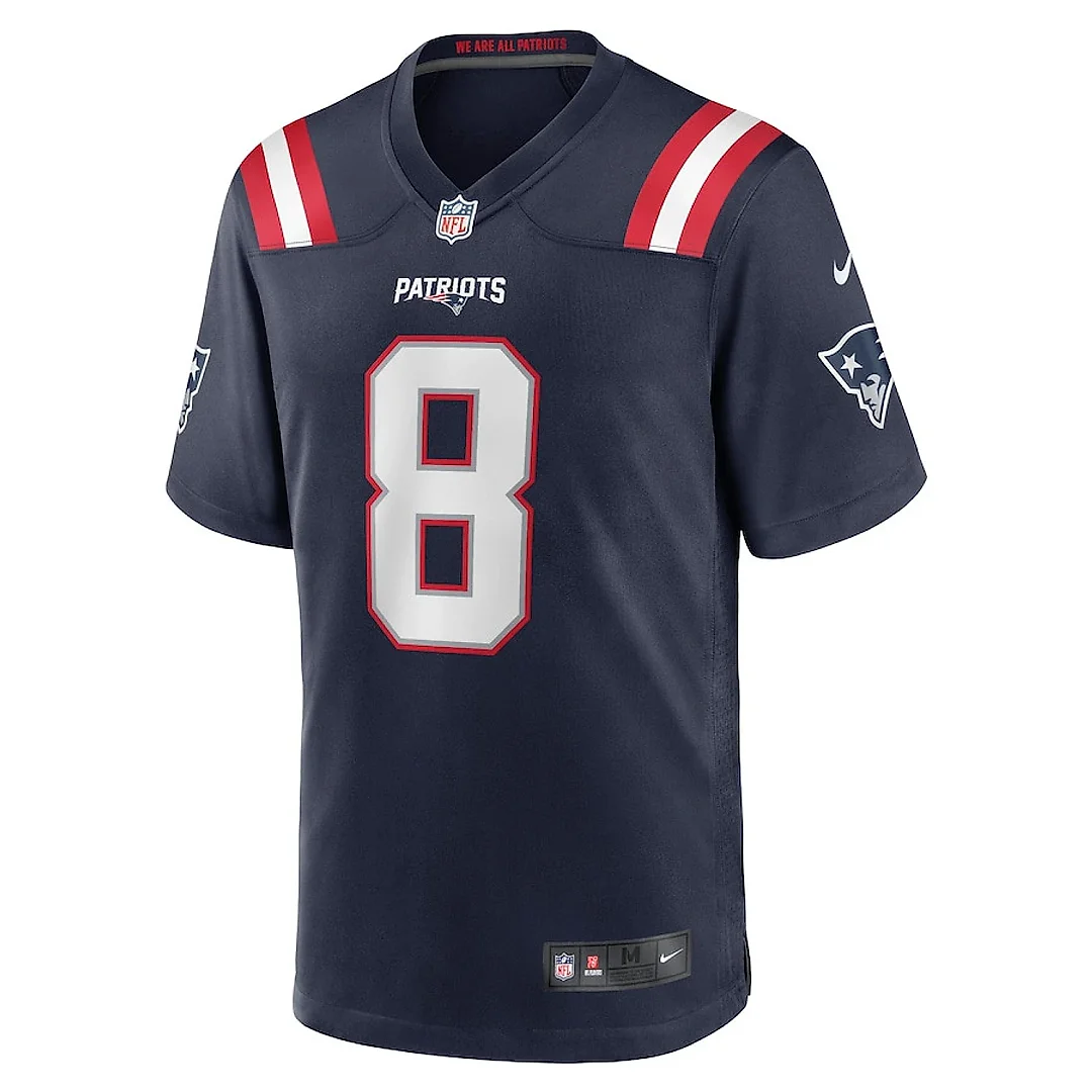 Zennovawear Ja'Whaun Bentley 8 New England Patriots Men Game Jersey - Navy