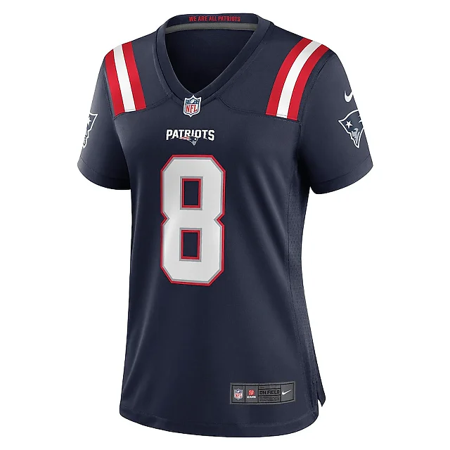Zennovawear Ja'Whaun Bentley 8 New England Patriots Women Game Jersey - Navy
