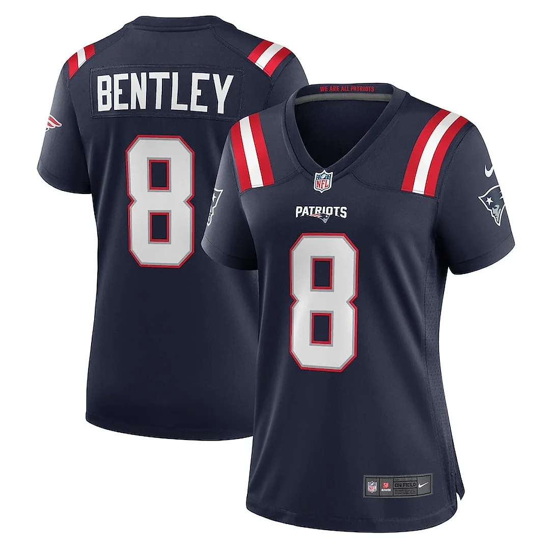 Zennovawear Ja'Whaun Bentley 8 New England Patriots Women Game Jersey - Navy