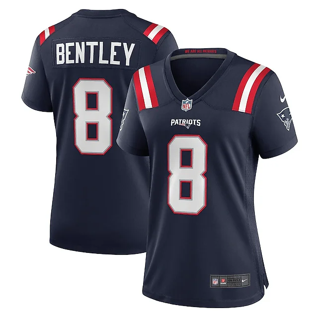 Zennovawear Ja'Whaun Bentley 8 New England Patriots Women Game Jersey - Navy