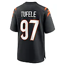 Zennovawear Jay Tufele 97 Cincinnati Bengals Team Game Men Jersey - Black
