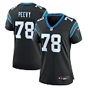 Zennovawear Jayden Peevy 78 Carolina Panthers Game Women Jersey - Black