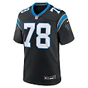 Zennovawear Jayden Peevy 78 Carolina Panthers Team Game Men Jersey - Black