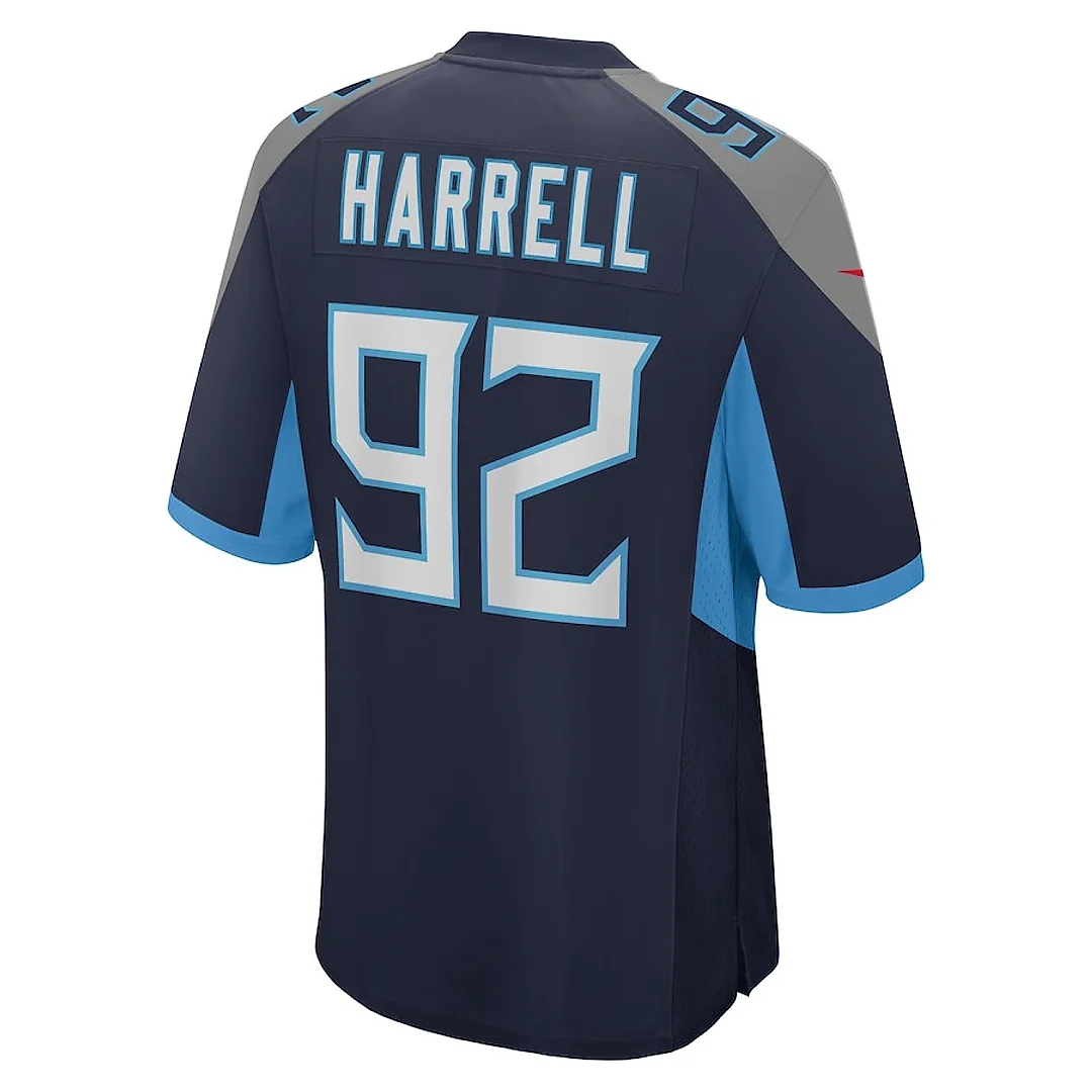 Zennovawear Jaylen Harrell 92 Tennessee Titans Game Men Jersey - Navy