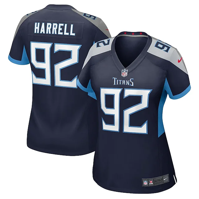 Zennovawear Jaylen Harrell 92 Tennessee Titans Women's Game Jersey - Navy
