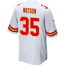Zennovawear Jaylen Watson 35 Kansas City Chiefs AFC Champions Patch Game Men Jersey - White