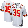 Zennovawear Jaylen Watson 35 Kansas City Chiefs AFC Champions Patch Game Men Jersey - White
