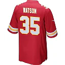 Zennovawear Jaylen Watson 35 Kansas City Chiefs AFC Champions Patch Game Men Jersey - Red