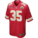 Zennovawear Jaylen Watson 35 Kansas City Chiefs AFC Champions Patch Game Men Jersey - Red