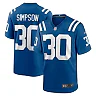Zennovawear Jaylin Simpson 30 Indianapolis Colts Game Men Jersey - Royal