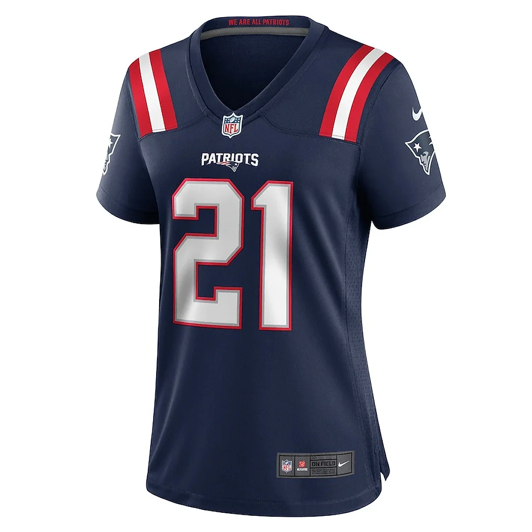 Zennovawear Jaylinn Hawkins 21 New England Patriots Women's Team Game Jersey - Navy
