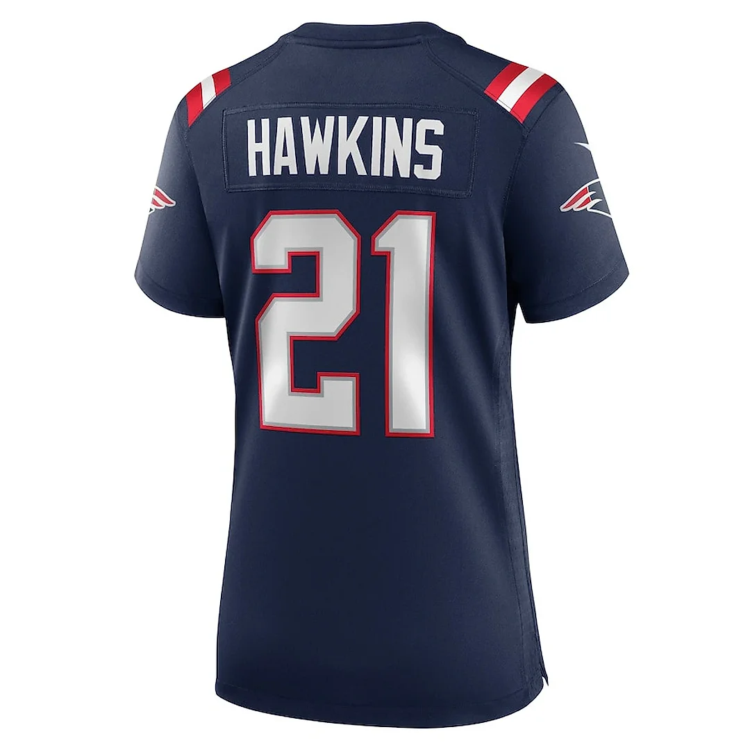 Zennovawear Jaylinn Hawkins 21 New England Patriots Women's Team Game Jersey - Navy