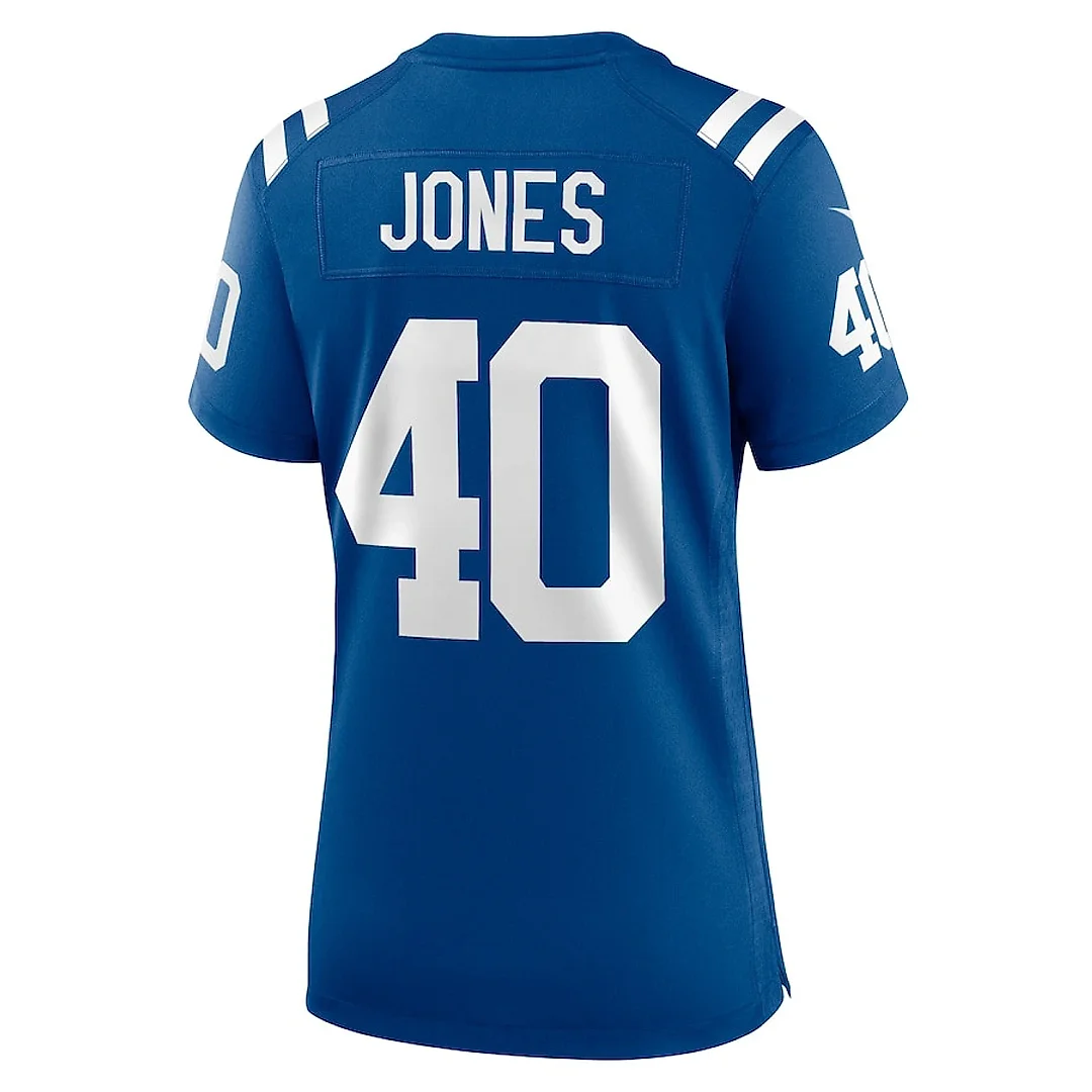 Zennovawear Jaylon Jones 40 Indianapolis Colts Women's Game Jersey - Royal