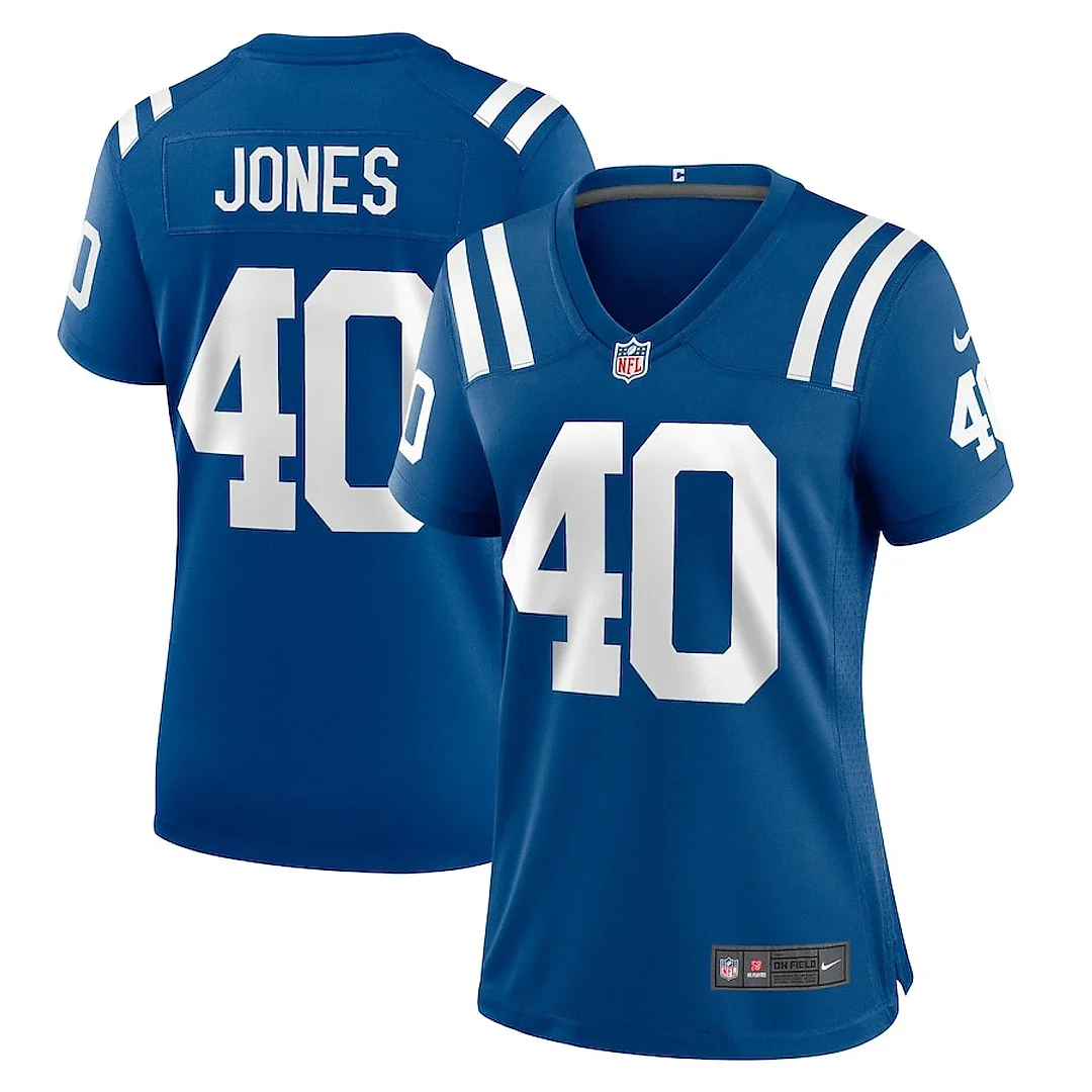 Zennovawear Jaylon Jones 40 Indianapolis Colts Women's Game Jersey - Royal