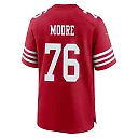 Zennovawear Jaylon Moore 76 San Francisco 49ers NFC Champions Patch Game Men Jersey - Scarlet