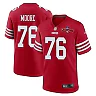 Zennovawear Jaylon Moore 76 San Francisco 49ers NFC Champions Patch Game Men Jersey - Scarlet