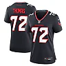 Zennovawear Jaylon Thomas 72 Houston Texans Women's Team Game Jersey - Navy