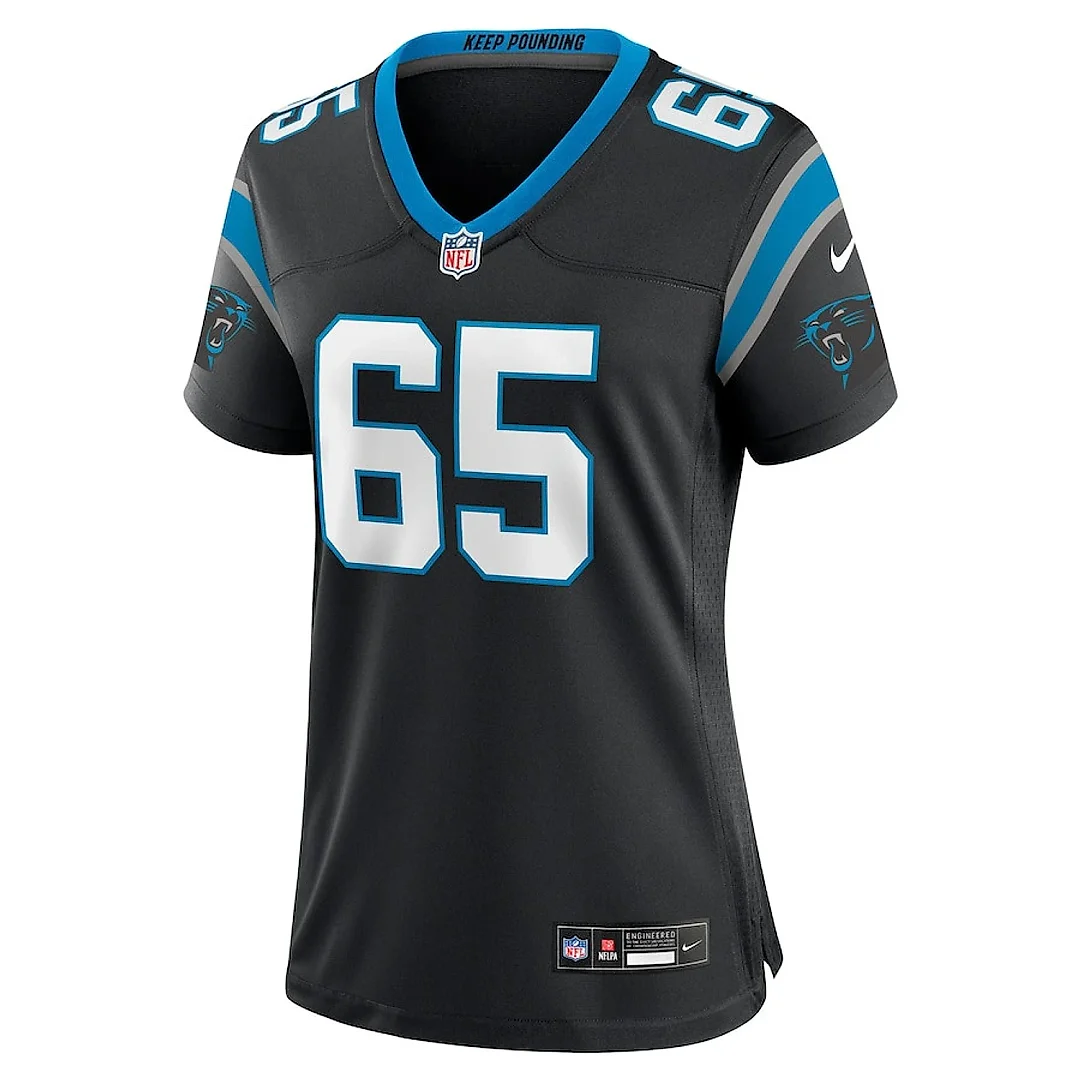 Zennovawear J.D. DiRenzo 65 Carolina Panthers Women's Team Game Jersey - Black