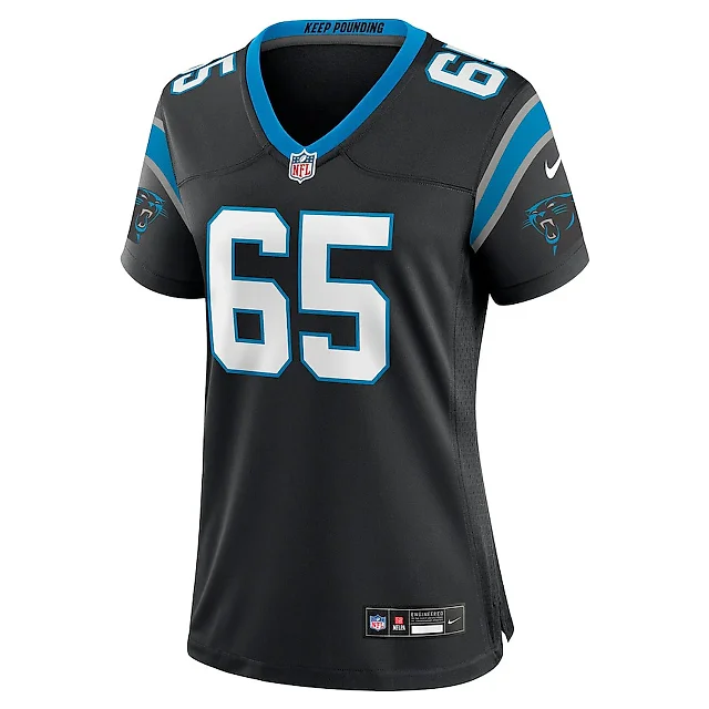Zennovawear J.D. DiRenzo 65 Carolina Panthers Women's Team Game Jersey - Black