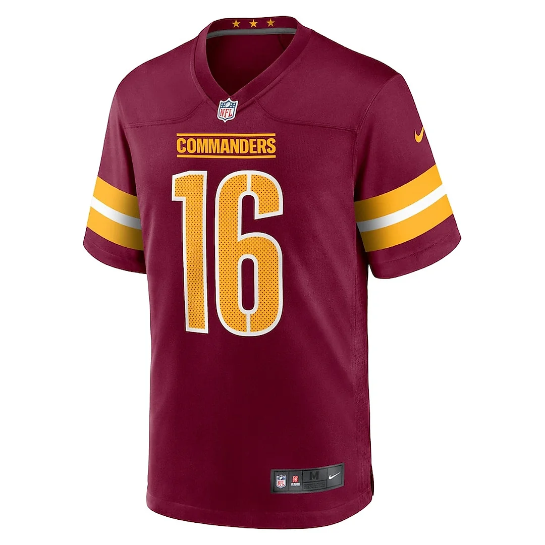 Zennovawear Jeff Driskel 16 Washington Commanders Game Men Jersey - Burgundy