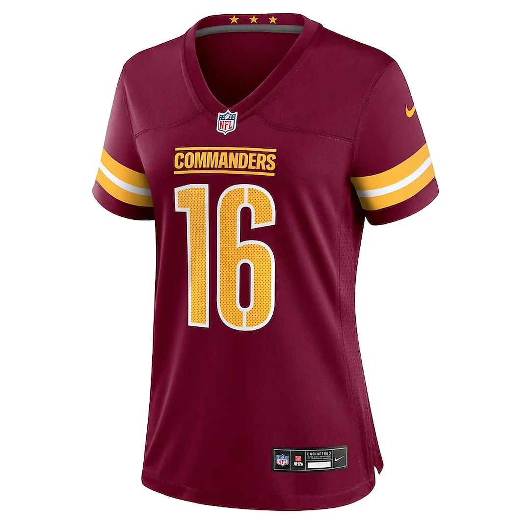 Zennovawear Jeff Driskel 16 Washington Commanders Women's Game Jersey - Burgundy