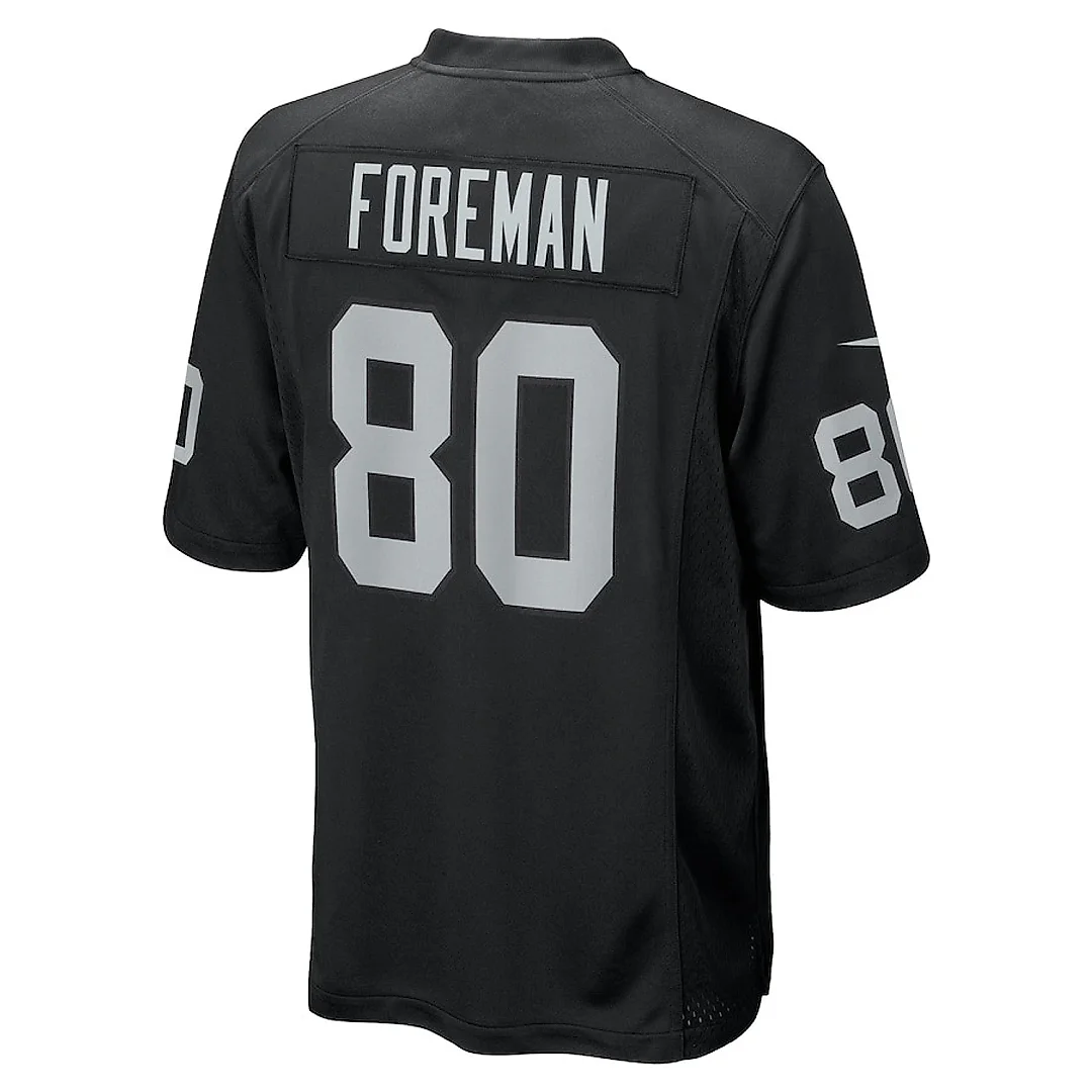 Zennovawear Jeff Foreman 80 Las Vegas Raiders Team Game Men Jersey - Black