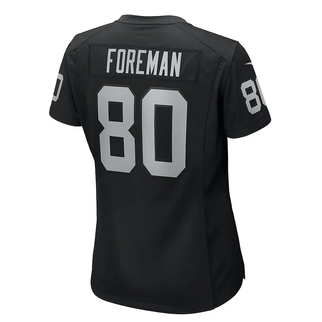 Zennovawear Jeff Foreman 80 Las Vegas Raiders Women's Game Jersey - Black