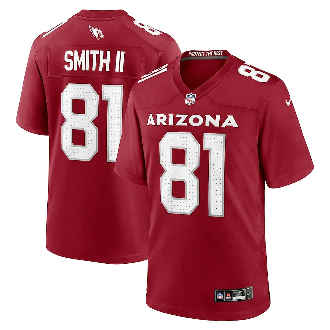 Zennovawear Jeff Smith II 81 Arizona Cardinals Team Game Men Jersey - Cardinal