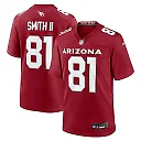 Zennovawear Jeff Smith II 81 Arizona Cardinals Team Game Men Jersey - Cardinal