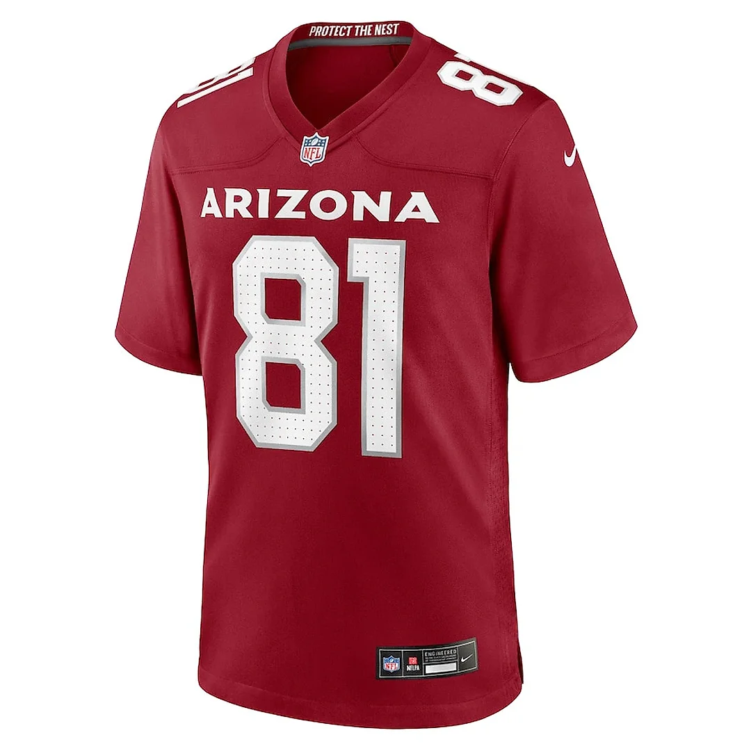 Zennovawear Jeff Smith II 81 Arizona Cardinals Team Game Men Jersey - Cardinal