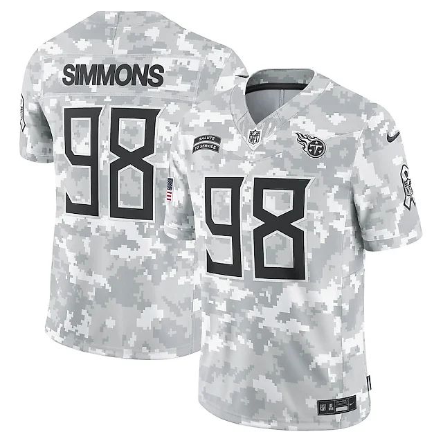 Zennovawear Jeffery Simmons 98 Tennessee Titans 2024 Salute to Service Limited Men Jersey - Arctic Camo