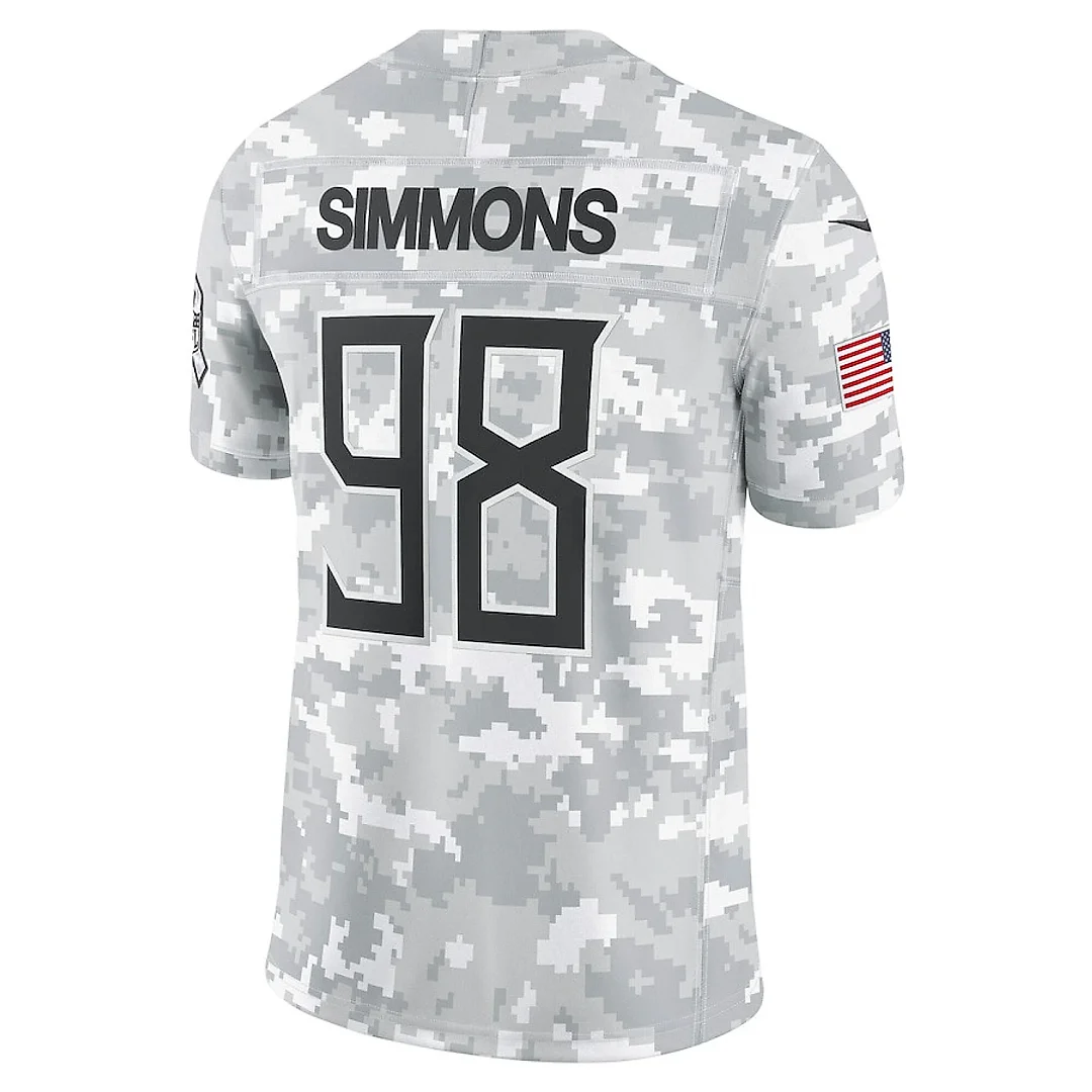 Zennovawear Jeffery Simmons 98 Tennessee Titans 2024 Salute to Service Limited Men Jersey - Arctic Camo