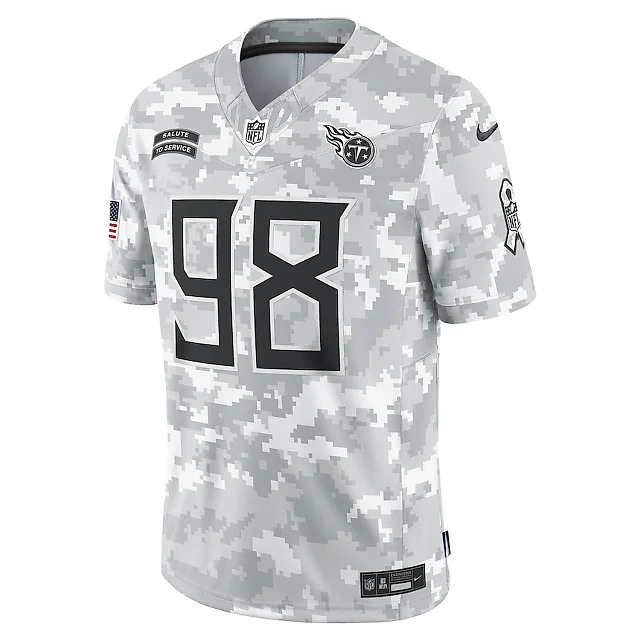 Zennovawear Jeffery Simmons 98 Tennessee Titans 2024 Salute to Service Limited Men Jersey - Arctic Camo