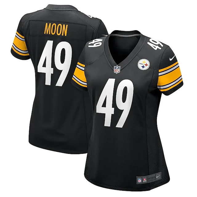 Zennovawear Jeremiah Moon 49 Pittsburgh Steelers Women's Game Jersey - Black
