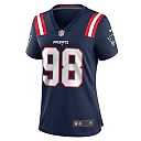 Zennovawear Jeremiah Pharms Jr. 98 New England Patriots Women's Team Game Jersey - Navy