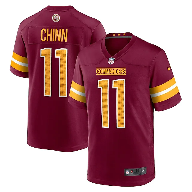 Zennovawear Jeremy Chinn 11 Washington Commanders Game Men Jersey - Burgundy