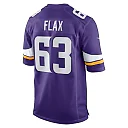 Zennovawear Jeremy Flax 63 Minnesota Vikings Game Men Jersey - Purple