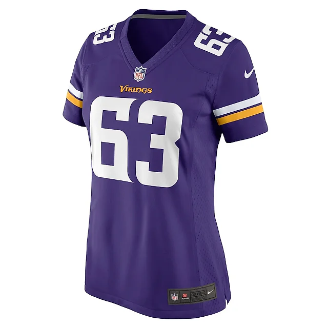 Zennovawear Jeremy Flax 63 Minnesota Vikings Women's Game Jersey - Purple