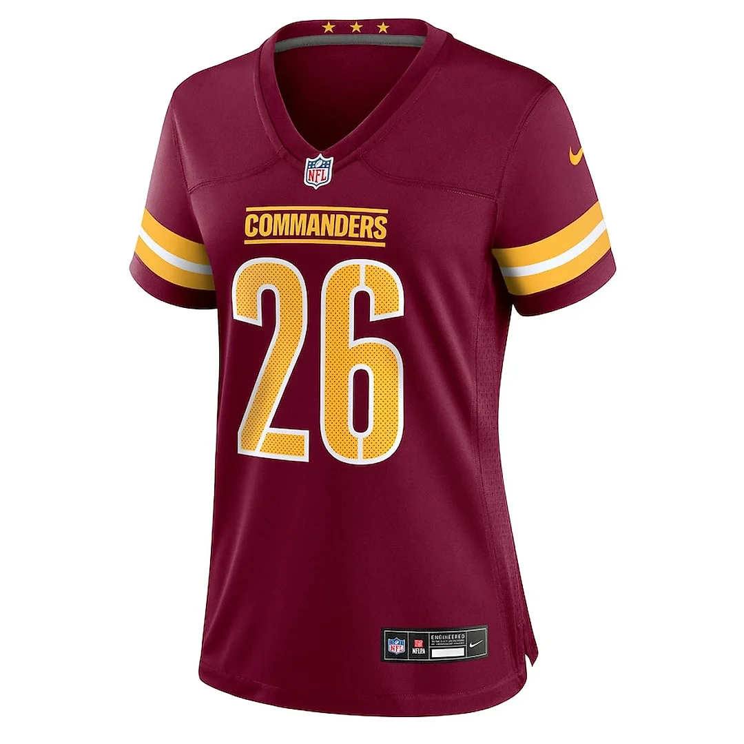 Zennovawear Jeremy McNichols 26 Washington Commanders Women's Game Jersey - Burgundy