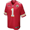 Zennovawear Jerick McKinnon 1 Kansas City Chiefs AFC Champions Patch Game Men Jersey - Red