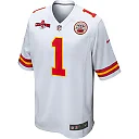 Zennovawear Jerick McKinnon 1 Kansas City Chiefs AFC Champions Patch Game Men Jersey - White