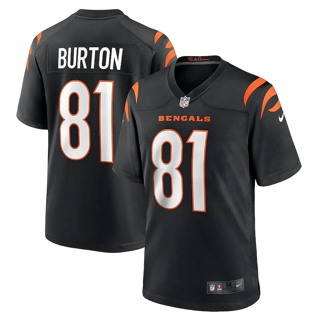 Zennovawear Jermaine Burton 81 Cincinnati Bengals Game Men Jersey - Black