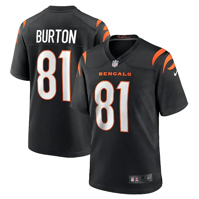 Zennovawear Jermaine Burton 81 Cincinnati Bengals Game Men Jersey - Black