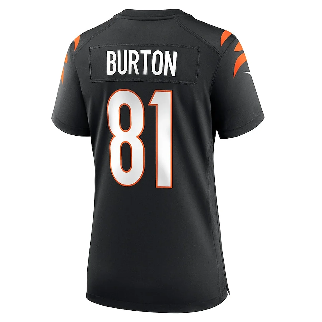 Zennovawear Jermaine Burton 81 Cincinnati Bengals Women's Game Jersey - Black