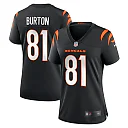 Zennovawear Jermaine Burton 81 Cincinnati Bengals Women's Game Jersey - Black