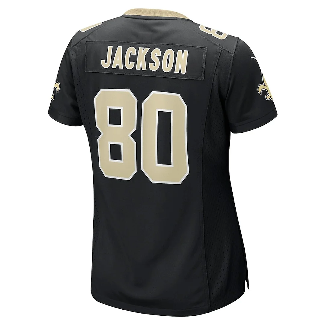 Zennovawear Jermaine Jackson 80 New Orleans Saints Women's Game Jersey - Black