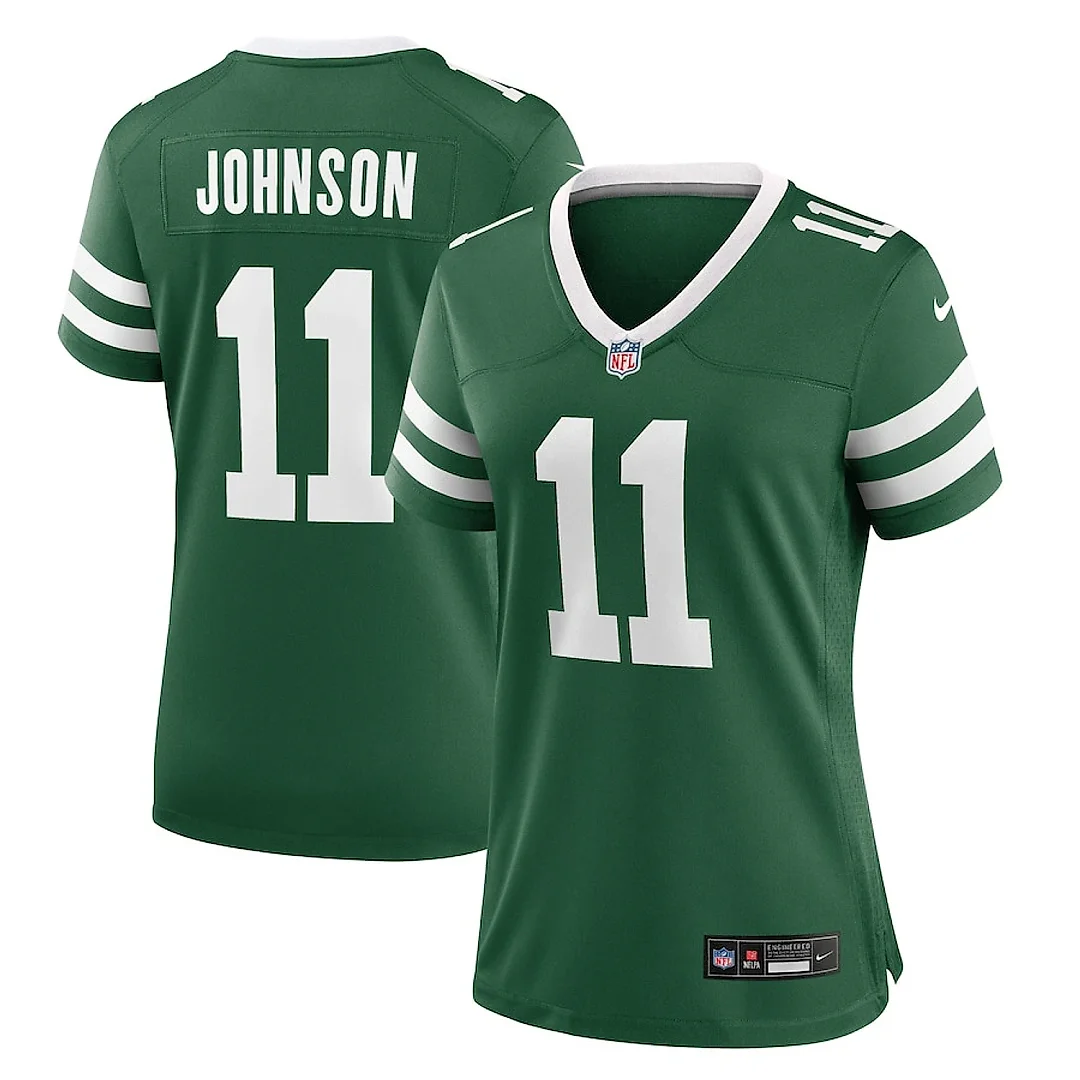 Zennovawear Jermaine Johnson 11 New York Jets Women's Team Game Jersey - Legacy Green