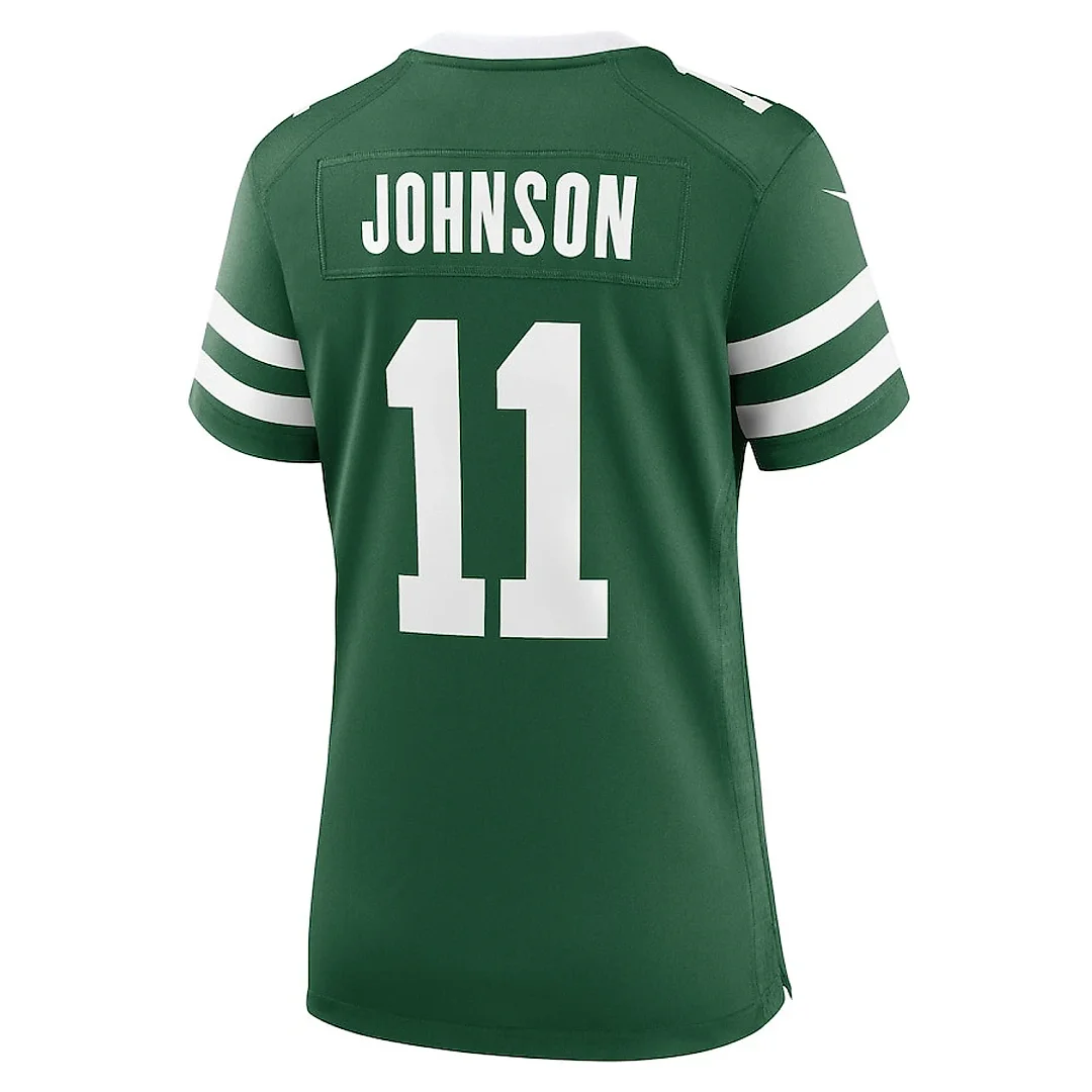Zennovawear Jermaine Johnson 11 New York Jets Women's Team Game Jersey - Legacy Green
