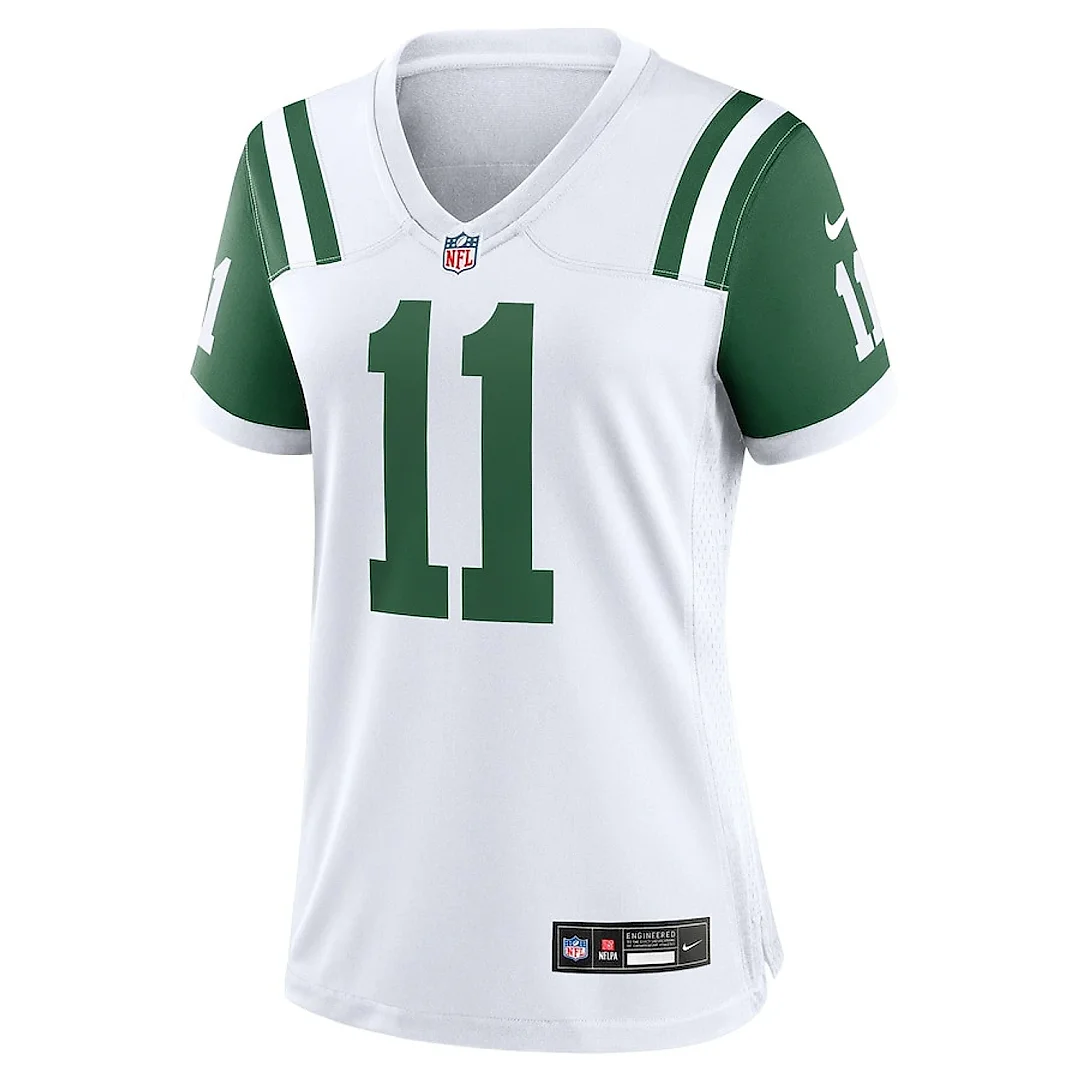 Zennovawear Jermaine Johnson II 11 New York Jets Women's Classic Alternate Game Jersey - White