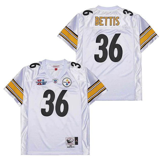 Zennovawear Jerome Bettis 36 Pittsburgh Steelers Super Bowl XL Retro Throwback Men Jersey - White